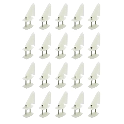 20PCS Plastic Control Horn 4 Hole Control Horn with Screws for RC Airplane Plane Helicopter DIY Model Toy Parts
