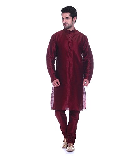 Kurta y churidar Royal Kurta traje de seda transpirable con costuras reforzadas