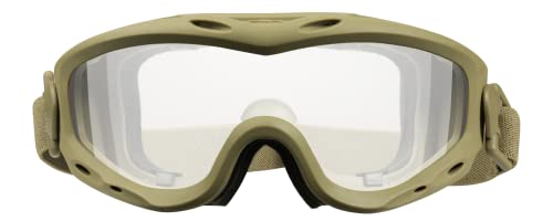 Wiley X Spear Goggle Sunglasses, ANSI Z87 Safety Ballistic Rated Goggles for Men and Women, UV Eye Protection for Shooting and Tactical, Tan Frames, Smoke Grey and Clear Changeable Lenses3