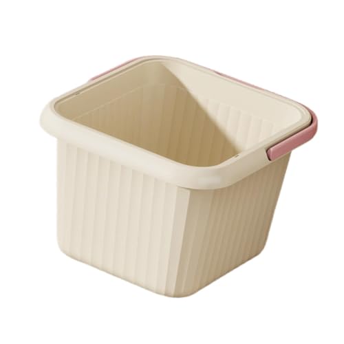 JAYIOLA Foot Bath Basin Bacinella Pediluvio Spaziosa con Funzione Massaggio Vasca Piedi Portatile Leggera con Maniglie Ergonomiche Materiale Resistente, Rosa