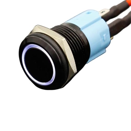 Interruptor de botón pulsador metálico 16mm con bloqueo y contacto firme