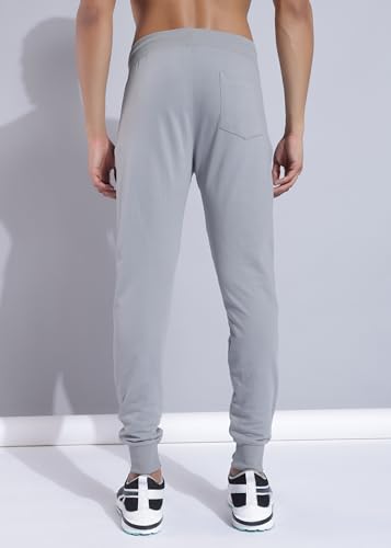 Image of Force NXT Men's Super Combed Cotton Rich French Terry Fabric Solid Joggers | Active Joggers for Men | Comfortable Waistband with Zipper Pocket for Daily Workout