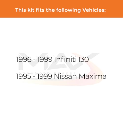 Image of Max Advanced Brakes Front Brake Kit Compatible With 1995 1996 1997 1998 1999 Nissan Maxima Infiniti I30 Replacement Premium OE Disc Brake Rotors and Ceramic Brake Pads