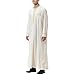 RTTUIOP Thobe for Men Long Sleeve Kaftan Muslim Men Clothing Islamic Saudi Arab Caftans Ethnic Middle East Kurta Prayer Ramadan Robes Dubai Thobe Abaya Dress Clergy Robes Nightgown