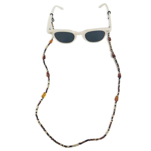 Decker Bead Women’s eyeglass chain eyewear retainer Reading glass Necklace Lanyard (Brown) - Thumbnail 4