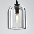 HONG DIRECT Crystal Pendant Light Kitchen Island Modern Black Pendant Light Height-Adjustable,Black Dimmable Pendant Lighting,Indoor Gorgeous Heavy Pendant Lights,E12 Bulb Included