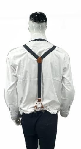 Image of Men's Suspenders Bowtie Set Elastic Y Shape Style Women's Suspenders Bowtie For Wedding&Formal Events