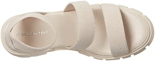 Madden Girl Women's Haley Heeled Sandal, Bone Fabric, 11 | Image 4