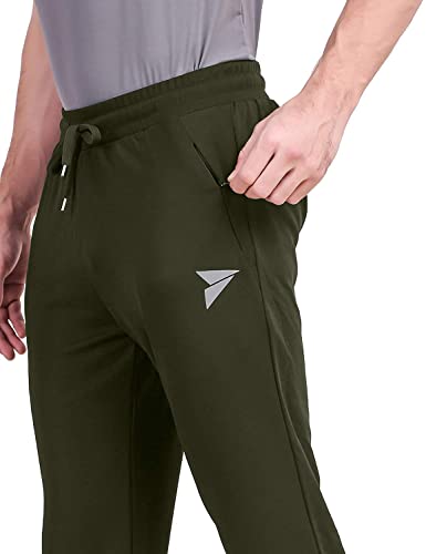 Image of FITINC Athleisure Track Pants for Men| Lycra Slim Fit Mens Dryfit Track Pant with Concealed Zipper Pockets | Quick Dry Pant Style Lower for Men for Home & Workout