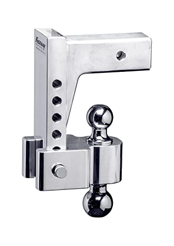 Fastway Flash 42-00-2825 E Series Hd Adjustable Aluminum Ball Mount With 8 Inch Drop, 2.5 Inch Shank, And Chrome Plated Balls #TOP1