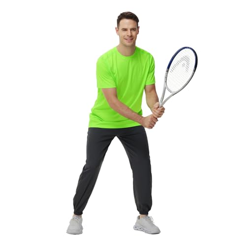 Mens Quick Dry Fit Mositure Wicking Athletic Performance T Shirt -Crewneck Outdoor Activewear Tops2