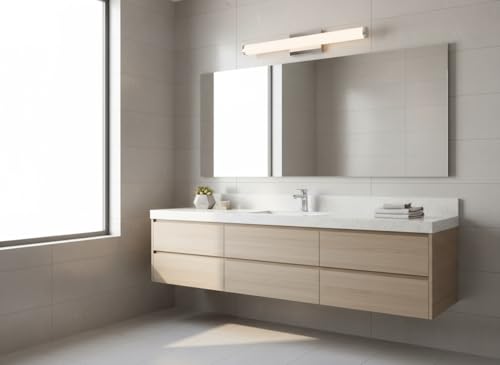 Laite Lumens 24 Inch Modern LED Vanity Light, Polished Chrome Bathroom Lighting Fixture, 3000K Warm White Light Bar for Mirror (22W, 1760Lumens, CRI>90, ETL Listed) by Laite Lumens - Used condition - Image 7