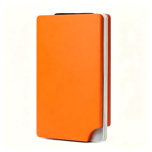 Image of Minimalist Wallet for Men, Slim Metal RFID Blocking Wallet Credit Card Holder Money Clip & Cash Strap, Scratch-Resistant Holds 15 Cards,Ideal Gift for Men | Matte Orange
