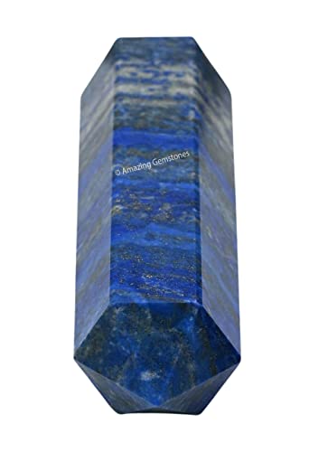 Image of Amazing Gemstone Large Lapis Lazuli Crystal Towers ~ Natural Healing Crystal Point Obelisk for Reiki Healing and Crystal Grid (5.5 to 6 INCH)