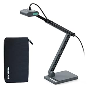 OKIOLABS OKIOCAM S2 Pro 4K Document Camera with Light and Microphone, with OKIOPoint AI-Tracking, 12MP Doc Camera for Classroom & Online Class, with Type-C Adapter & Pouch, for PC/Mac/Chromebook