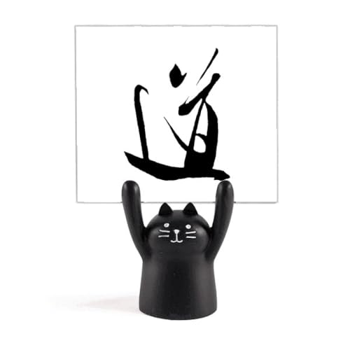 Porte-mémo Art Déco Dao China, accessoire de bureau chat noir élégant