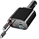 COCIVIVRE Handy Auto Ladegerät,4 in 1 Retractable Car Charger USB C 60W,USB Zigarettenanzünder Adapter,Kompatibel mit iPhone 15/14/13/12/Pro Max/Plus/Pro,Sumsung Galaxy S24/S23/S22/S21(2 Type-C).