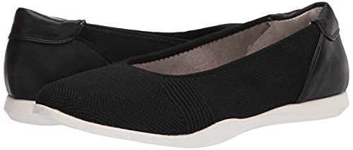 Cliffs By White Mountain Pavlina Women's Comfort Ballet Flat, Black/Knit/Fab, 8.5 M #TOP6