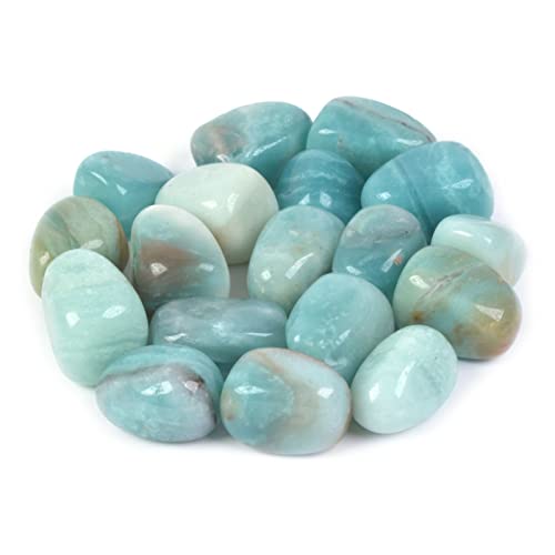 Image of 1 /2LB Large Amazonite Tumbled Stone Specimen Collection Pocket Worry Healing Crystal