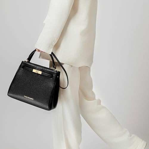 VICTORIA HYDE Dameshandtas, PU-leer, hengseltassen, elegante tassen, grote schoudertas, tote shopper met meerdere vakken, voor werk, school, reizen, zwart
