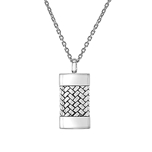 Collier en argent massif homme plaque épi rhodiée le cadeau idéal pour anniversaire et célébration