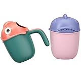 TOYANDONA 2 Stück Saubere Baby Shampoo Spülbecher Kinder Spülbecher Baby Bad Spüler Waschkopf Tasse Tragbare Badebecher