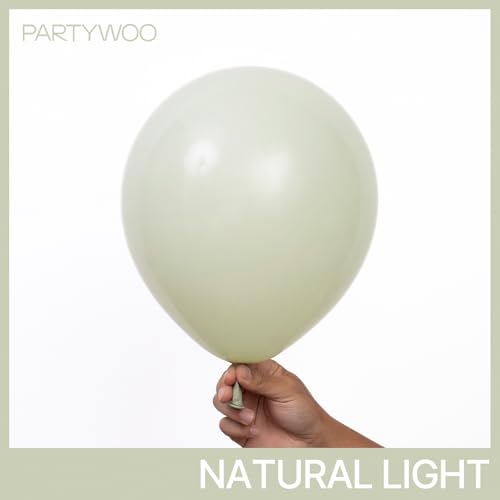 Image of PartyWoo Sage Green Balloons 100pcs 12 Inch Boho Dusty Olive Green Latex Balloons for Birthday Baby Shower Graduation Engagement Wedding Dinosaur Jungle Golf Football Theme Party Decorations Green-F32