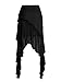 Verdusa Women's Boho Asymmetrical Ruffle Skirt Flowy High Waist Western Mini Skirt Black X-Small