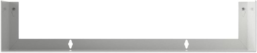 Wallniture Bali White U Shape Floating Shelves for Wall, CD DVD Storage Shelves and Metal Bookshelf Set of 6