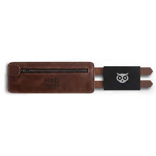 Image of Hide & Drink, Stylish Wrist Wallet Cuff, Wristband with Secret Pouch, Cash Holder, Money Organizer, Full Grain Leather, Handmade, Bourbon Brown