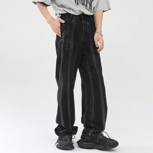 Men's Baggy Jeans Y2K Vintage 90's Hip Hop Ripped Aesthetic Style Denim Pants Straight Leg Pants Streetwear2