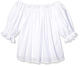 Alexanders Costumes Women's Gypsy Blouse, White, One Size
