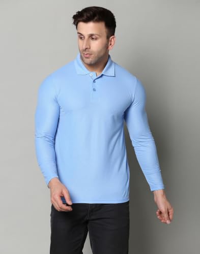 Image of INKKR Full Sleeve Men's Solid Polo Neck T-Shirt Combo