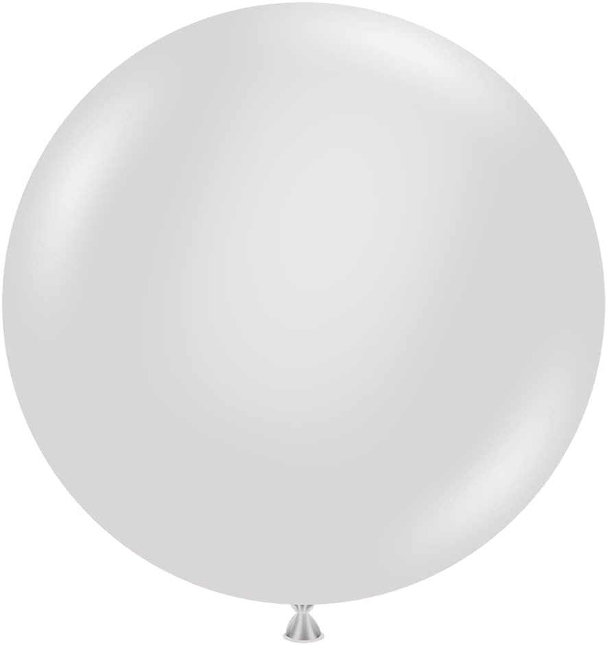 Tuf-Tex 17068 Fog Latex Party Balloons, 17", Fog, Pack of 50