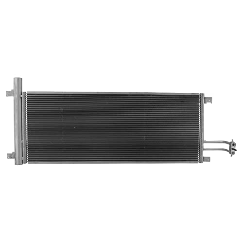 Image of TRQ A /C Condenser and Receiver Drier Assembly Compatible with 2014-18 Chevrolet Silverado 1500 V6 4.3L Flex Fuel 2014-18 GMC Sierra 1500 V6 4.3L Flex Fuel