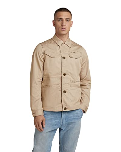 G-Star Raw Sobrecamisa Worker Para Hombre, Beige Westpoint Khaki D21445-C962-C531 , S G-Star Raw Sobrecamisa Worker Para Hombre, Beige Westpoint Khaki D21445-C962-C531 , S