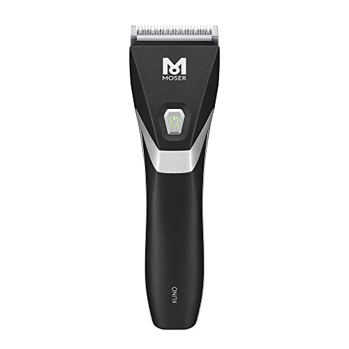 Moser Kuno Clipper, Black - Premium sladd/sladdlös hårklippare - Med blad och kammar
