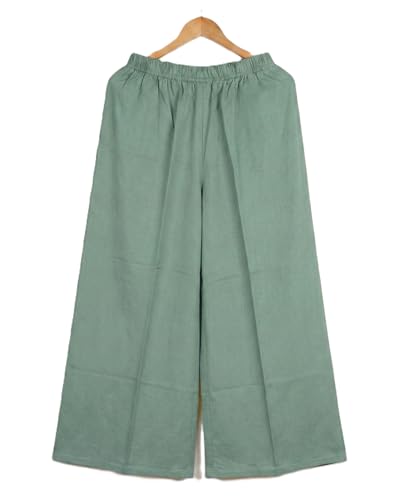 Image of Plaazo Women's Cotton Palazzo | Wide Leg Palazzo for Women | Soft Breathable High Waist Bottom Wear | Comfortable Casual, Office, Travel for Women