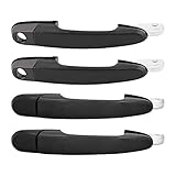 DEAL AUTO ELECTRIC PARTS Black Exterior Door Handle Replacement Kit, 4pcs Left+Right Front+Rear Side, Compatible with 2005-2009 Hyundai Tucson, Replaces 82650-2E000 82660-2E000 83650-2E000 83660-2E000