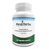 Real Herbs Valerian Root Pure Extract 4:1 400mg and Passion Flower Powder 300mg - 700mg - Natural Sleep Aid, Promotes Calmness and Peace of Mind - 60 Vegetarian Capsules - Gluten Free