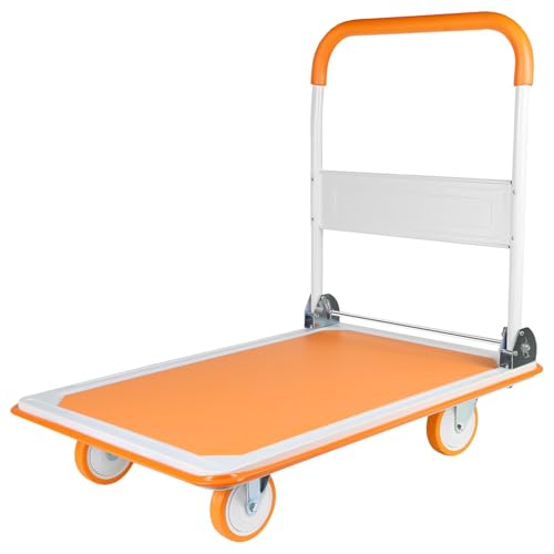 Carretilla plegable plataforma 660 lb capacidad 35.4 x 24 pulg miniatura 1