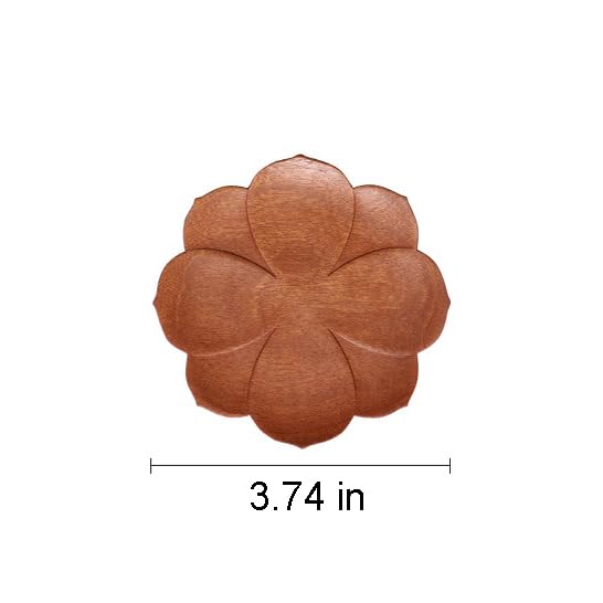PodkłAdki Pod Herbatę Z Czerwonego SandałOwca, Drewniana Taca Do Kawy, Zestaw 3 Sztuk Do Domu, Restauracji, Kawiarni, 3,74 Cala,Brown,9.5 * 9.5 * 1cm