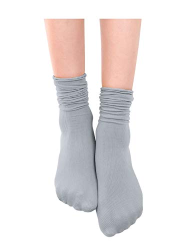 Image of uxcell Women Elastic Selvedge Cuffs Sheer Nylon Crew Socks 2 Pairs