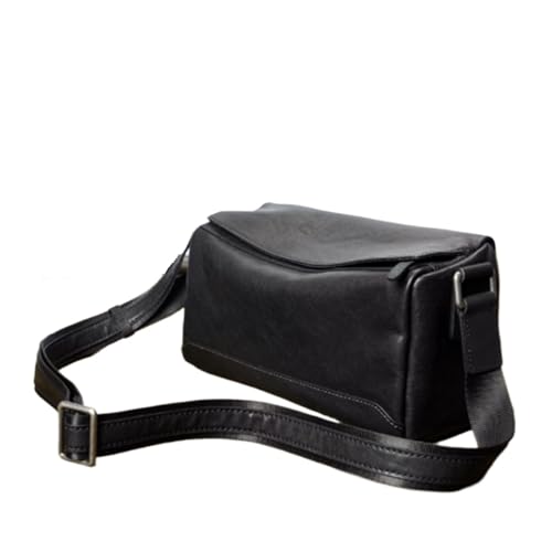 Leather Crossbody Messenger Bag, Rectangle, Business Sport Travel Multifunctional Shoulder Bag, Waterproof, for Men