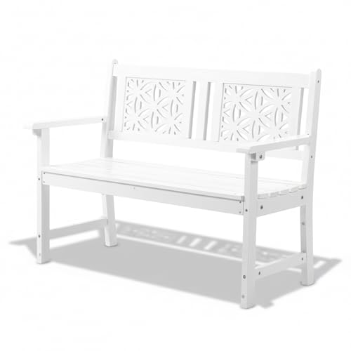 VINGLI 47' Outdoor Wood Bench, All Weather Outdoor...