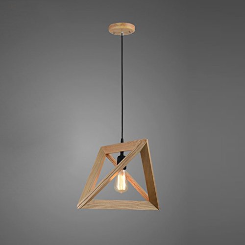 Suspension bois triangulaire pour rompre la froideur des pièces modernes