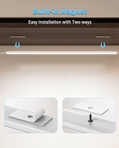Image of ASOKO 24 inch Plug-in Under Cabinet Lighting, Cool White Workbench Bar