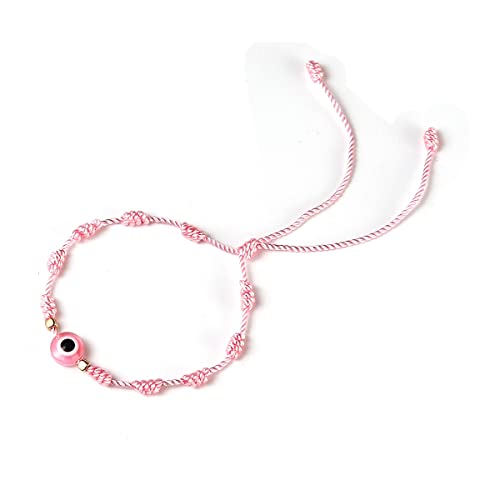 Image of Caiyao Evil Eye Bracelet - Handmade Adjustable Red Black String Knot Lucky Kabbalah Protection Bracelet