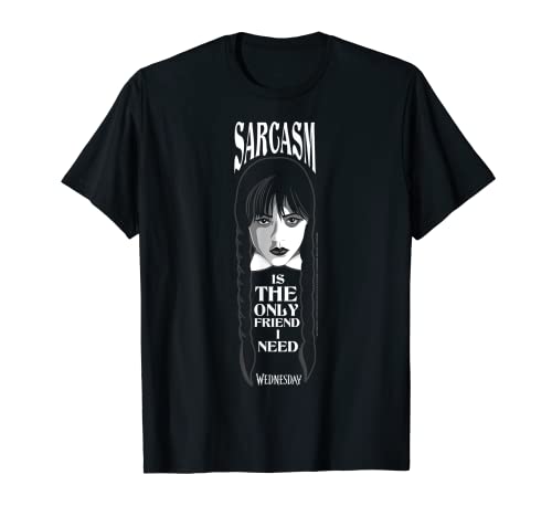 Wednesday Sarcasm Is The Only Friend I Need Quote Camiseta Cover