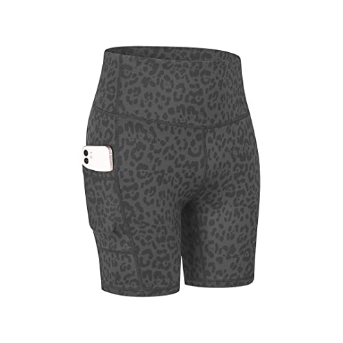 COZOME Pantalones Cortos de Yoga para Mujeres, Pantalones Cortos Deportivos de Cintura Alta de Verano con Bolsillos para Entrenamiento de Gimnasia Fitness Trotar Correr Cover